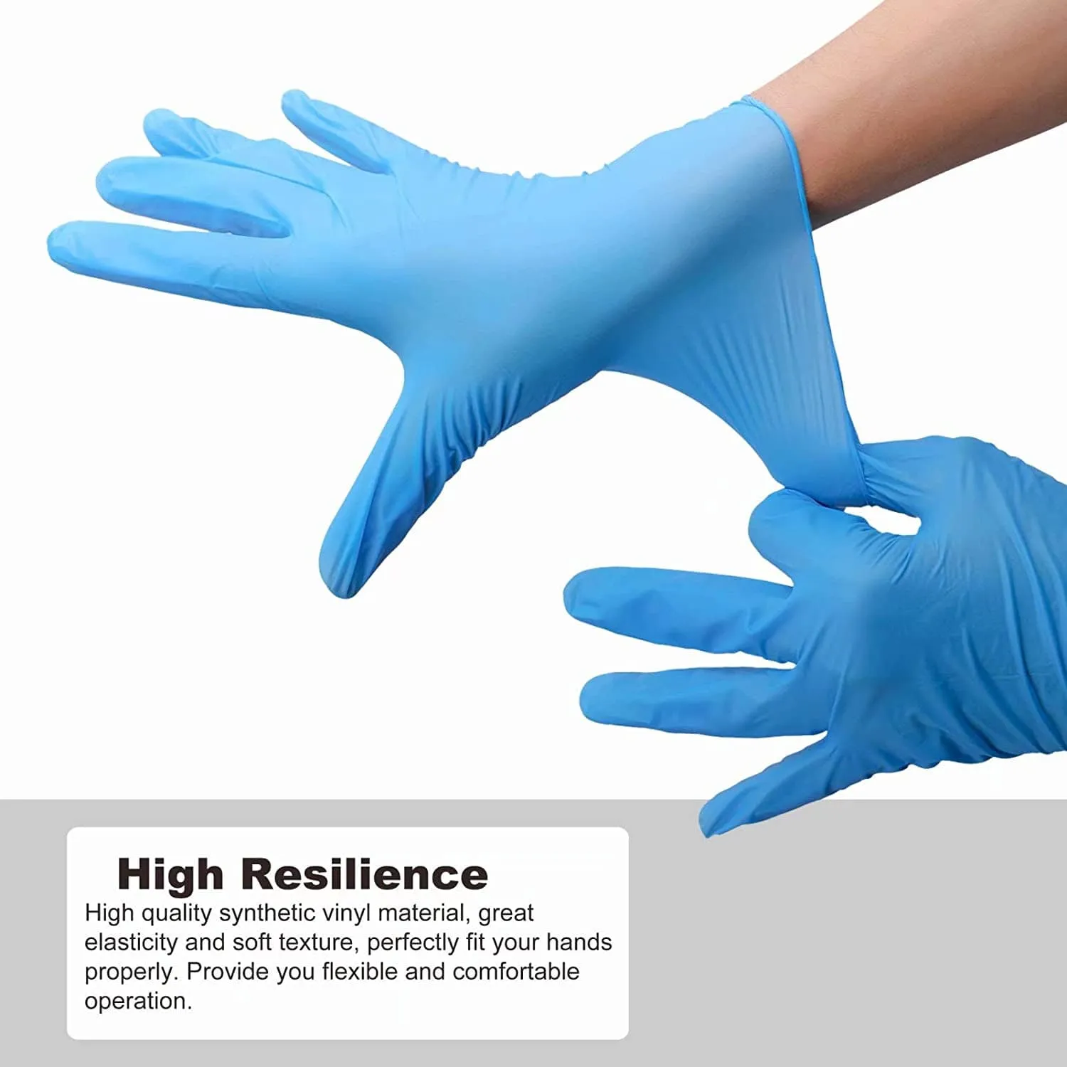 Only EST Vinyl Disposable Gloves - Powder Free - Blue