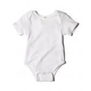 Organic Onesie - Ribbed Short Sleeve White