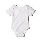 Organic Onesie - Ribbed Short Sleeve White