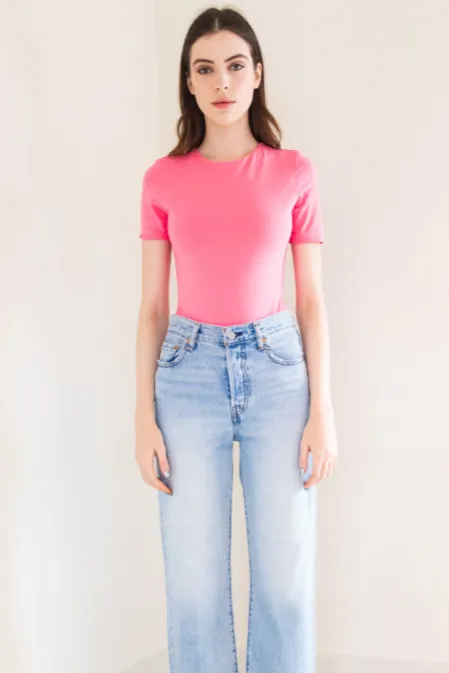 Pavani Tee Bodysuit | Pink