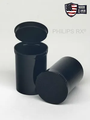 Philips RX 30 Dram Pop Top Vial - 1/4 Oz - Child Resistant - Black - Opaque (150 Count)