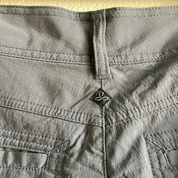 prAna Women's Revenna Knicker Hiking Utility Shorts Coal Grey 6