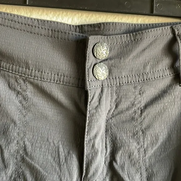 prAna Women's Revenna Knicker Hiking Utility Shorts Coal Grey 6