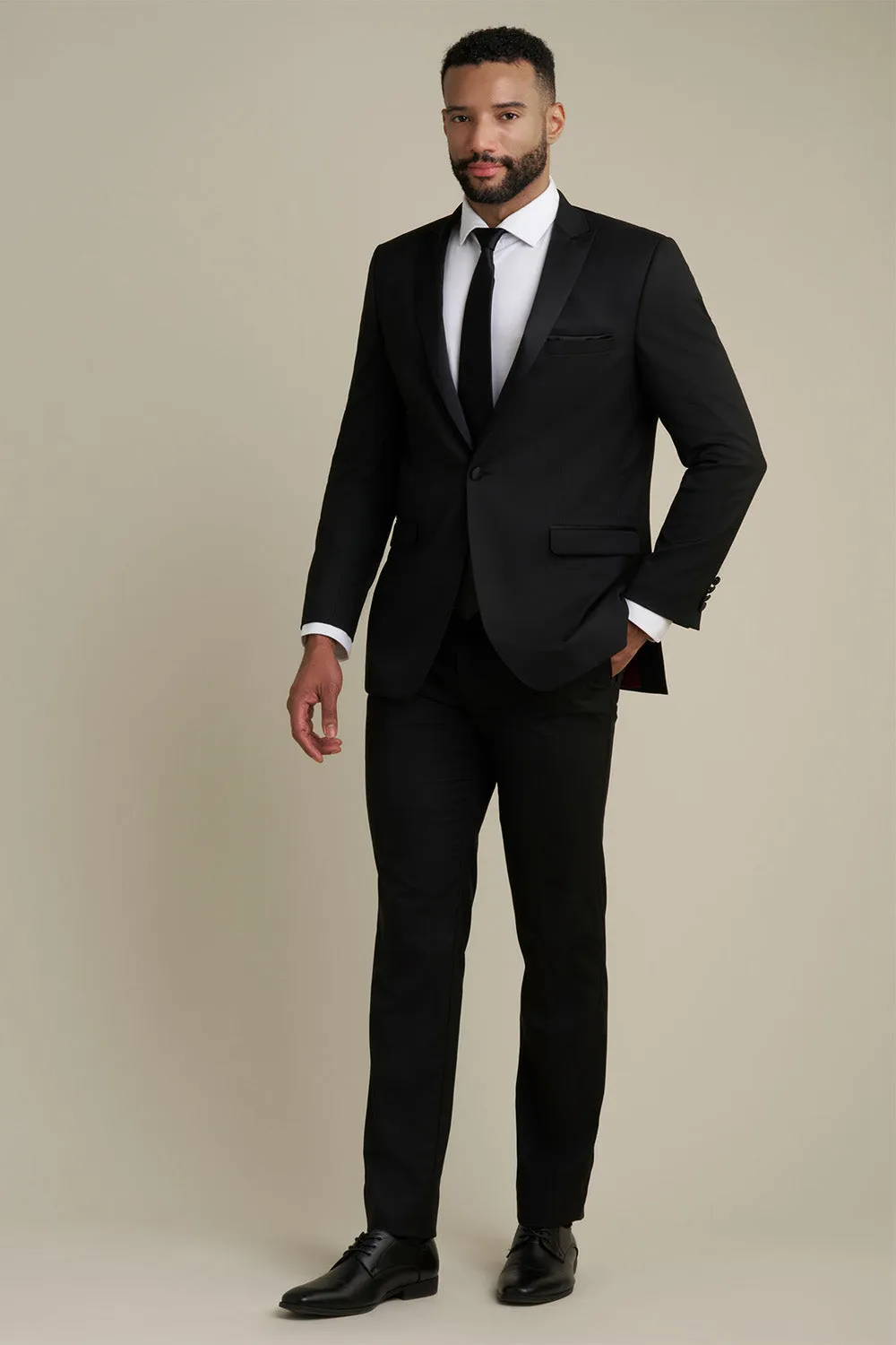 "Belmont" Black Tuxedo  Jacket (Separates)