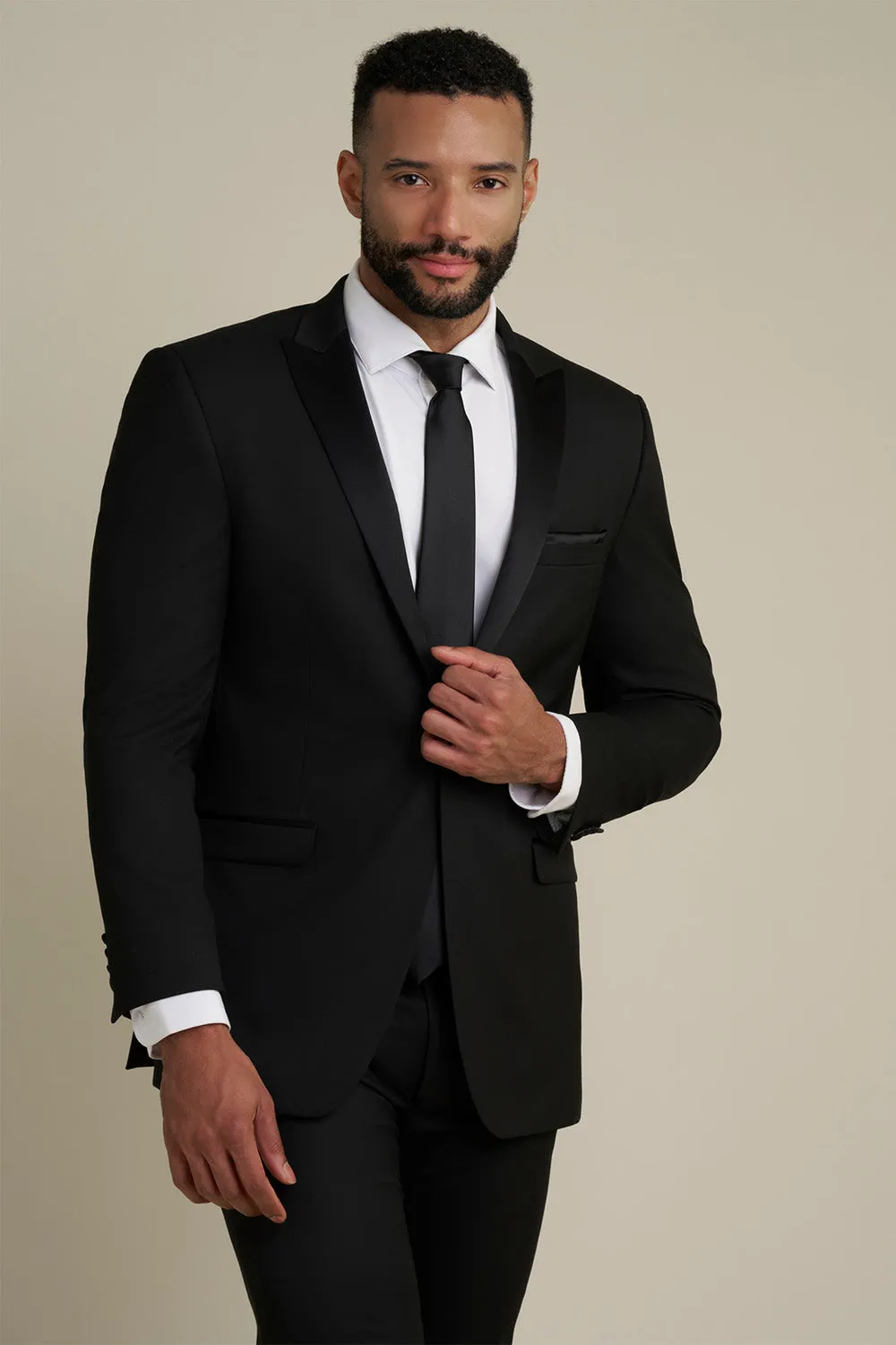 "Belmont" Black Tuxedo  Jacket (Separates)