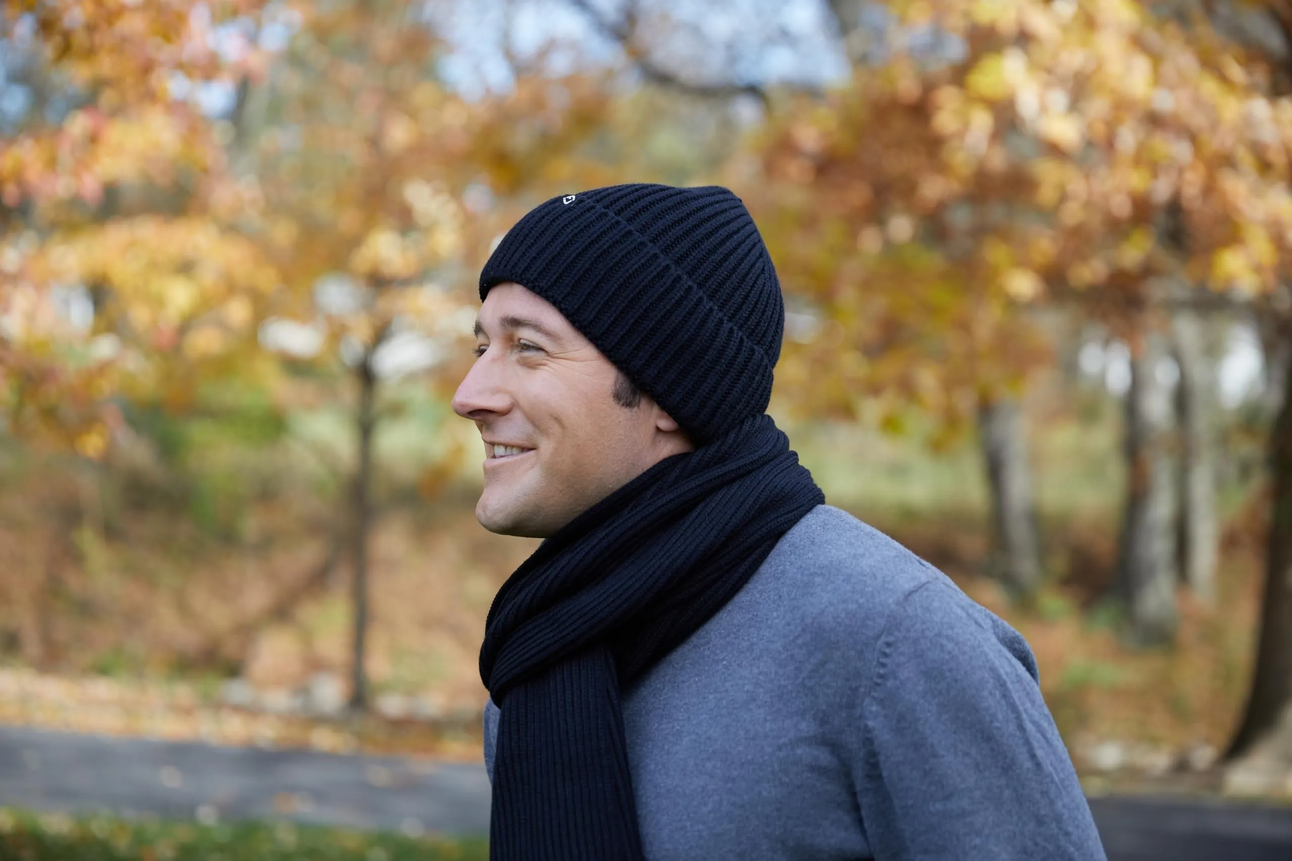 Ribbed Knit Beanie & Scarf Set by Funky Junque