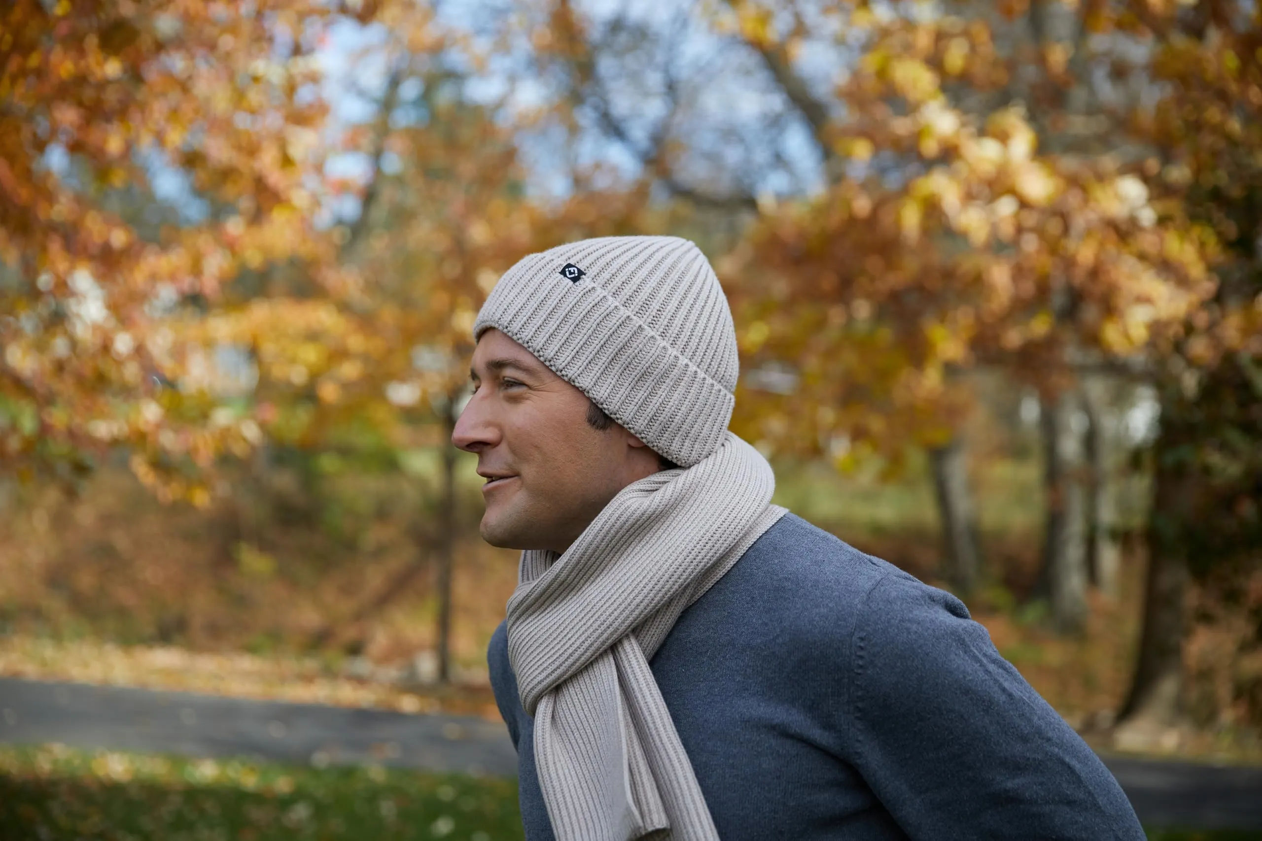 Ribbed Knit Beanie & Scarf Set by Funky Junque