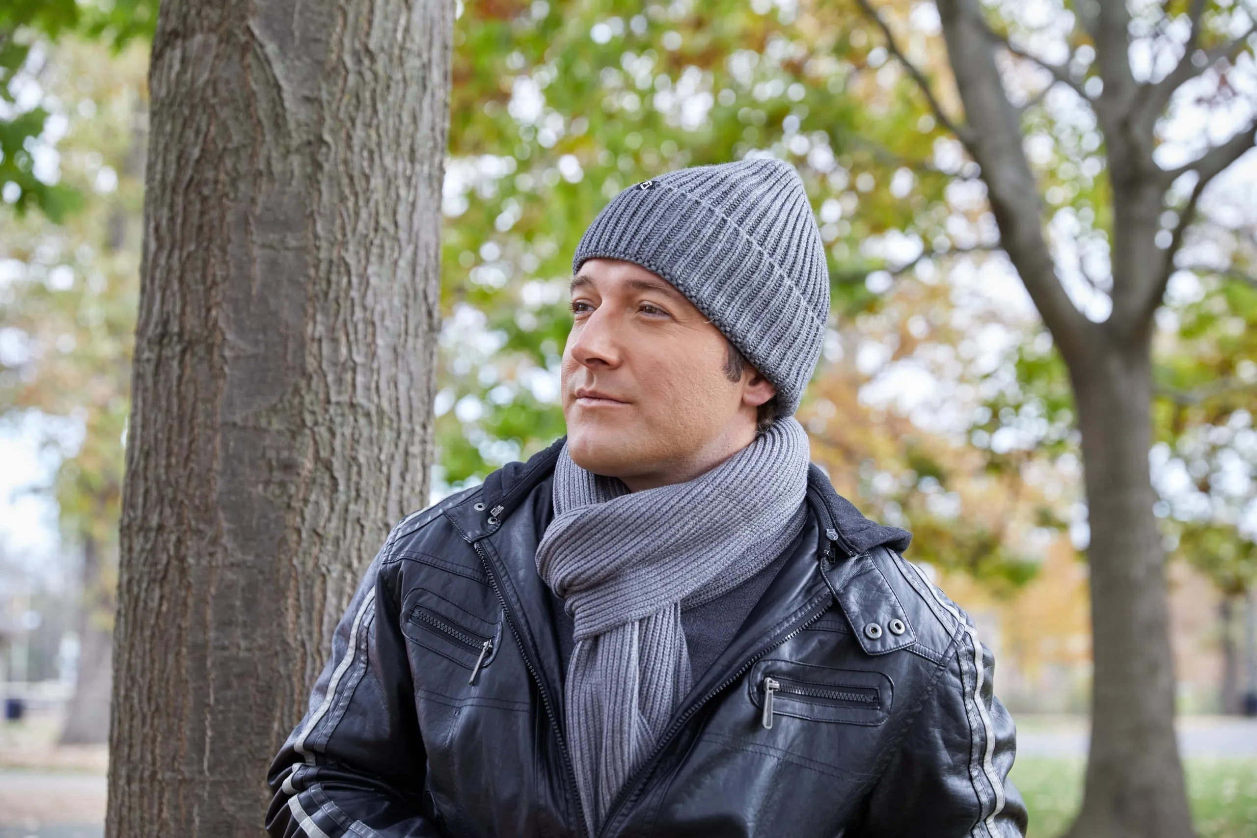 Ribbed Knit Beanie & Scarf Set by Funky Junque