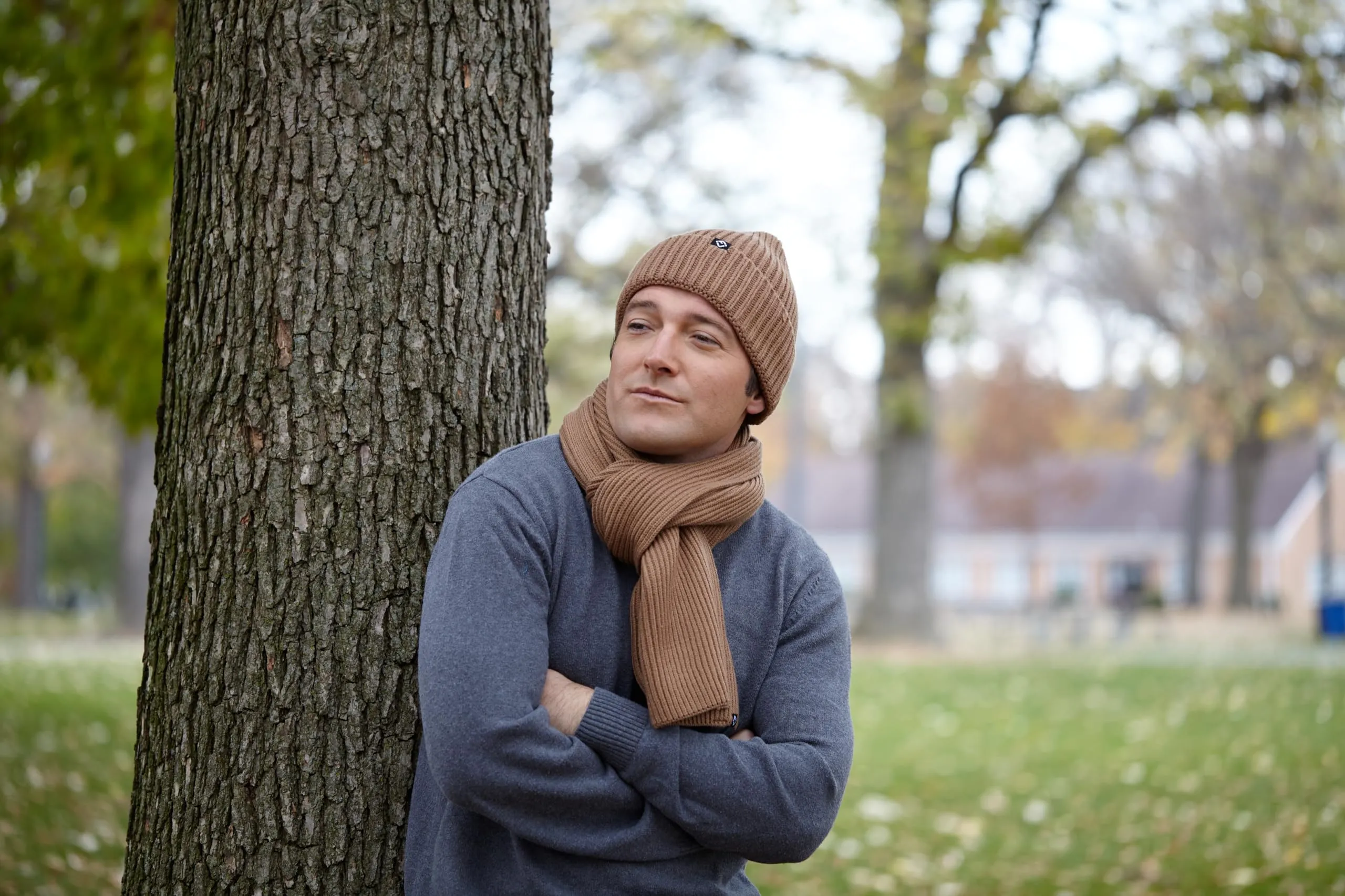 Ribbed Knit Beanie & Scarf Set by Funky Junque