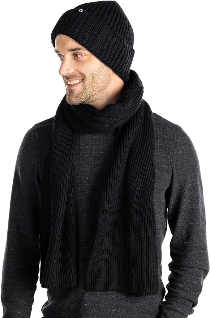 Ribbed Knit Beanie & Scarf Set by Funky Junque