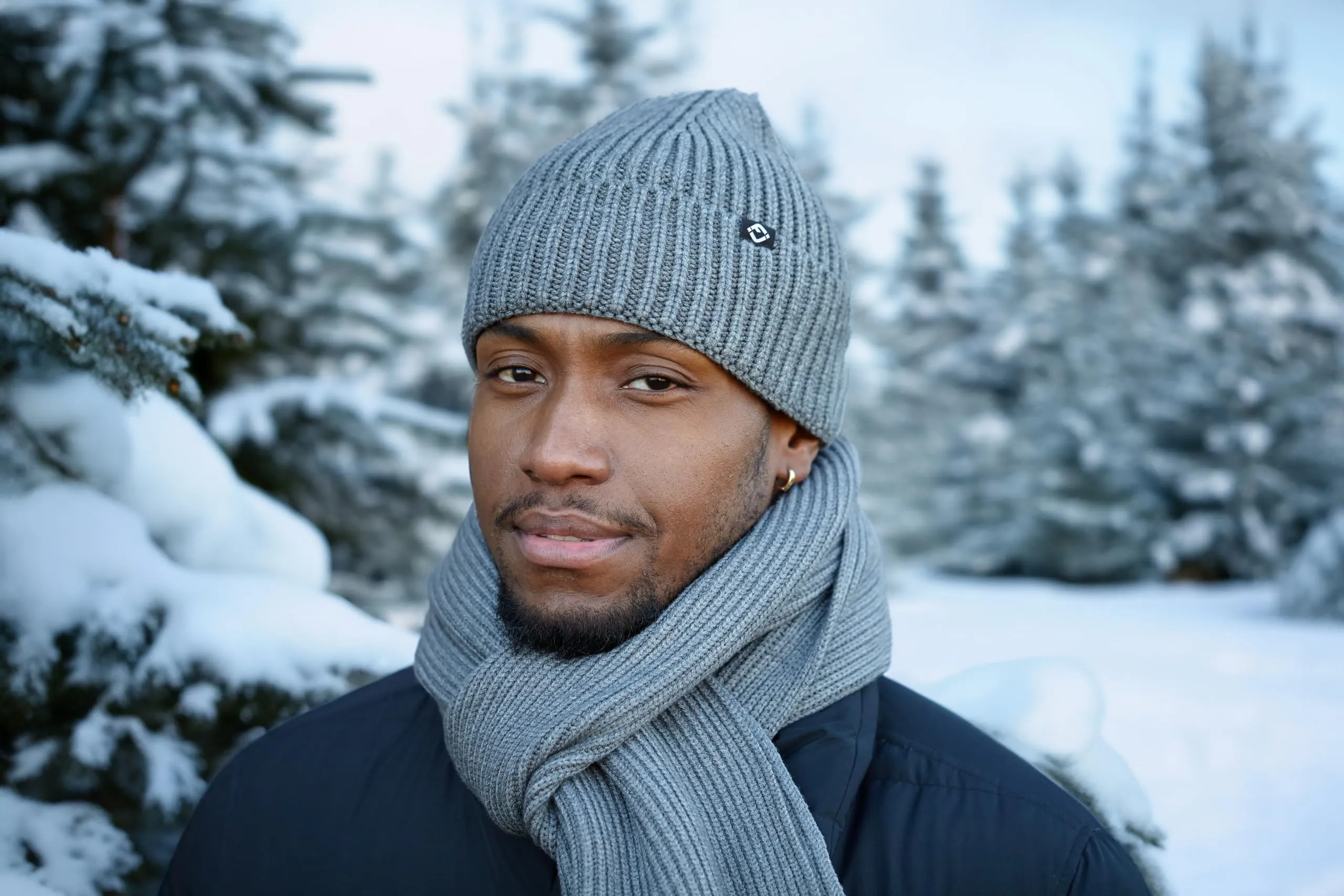 Ribbed Knit Beanie & Scarf Set by Funky Junque