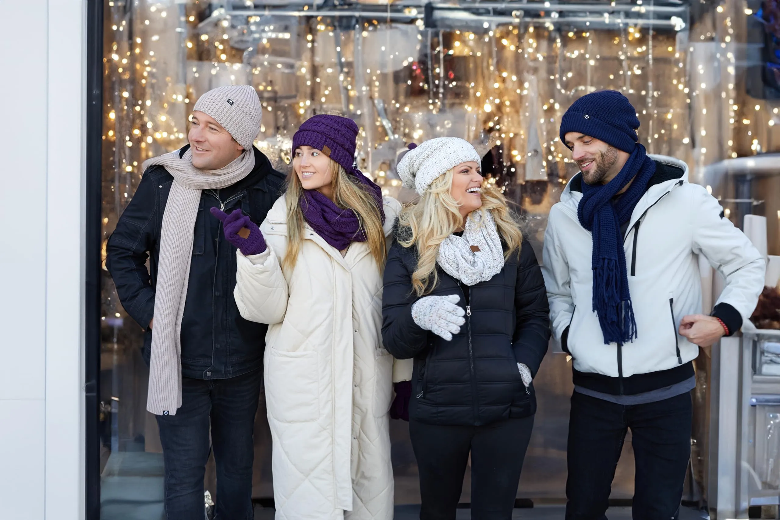 Ribbed Knit Beanie & Scarf Set by Funky Junque