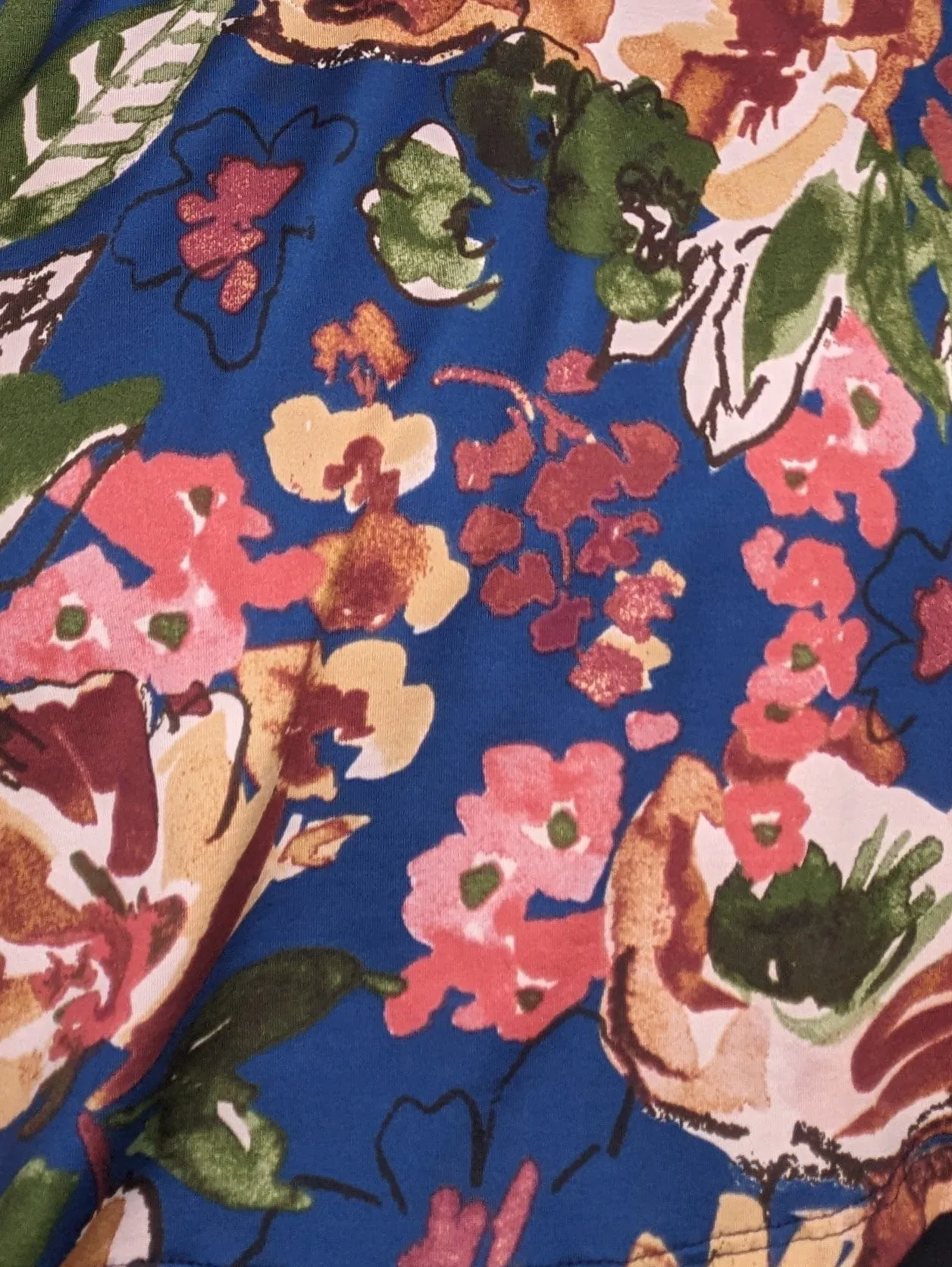SALE- Gemma Floral Block Long Sleeve Tee w/Pocket (2 colors)