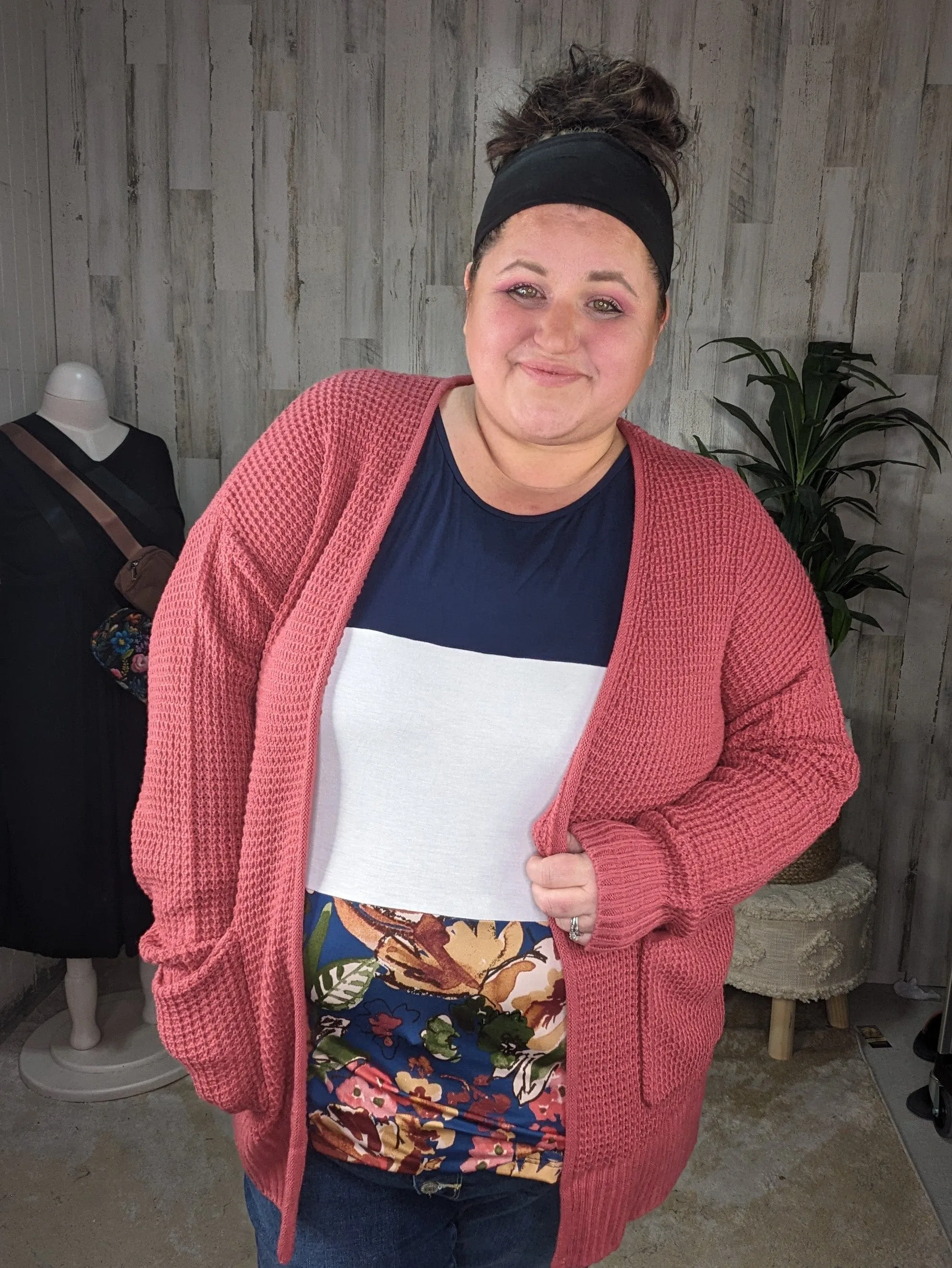 SALE- Gemma Floral Block Long Sleeve Tee w/Pocket (2 colors)