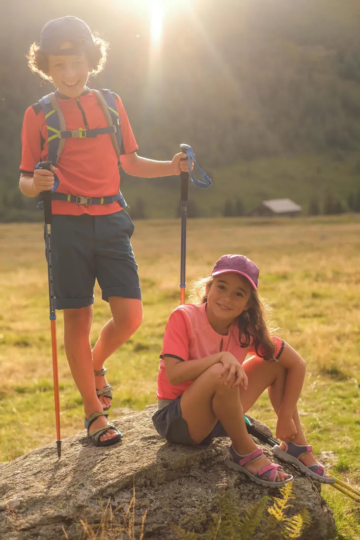 Short de randonnée - MH100 gris - enfant 7-15 ans