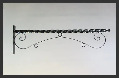 Sign Bracket for Custom Sign, Farmhouse, French Country Sign Bracket- 45 INCHES European Style Sign Bracket, Wrought Iron Bracket,