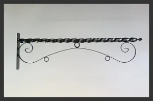 Sign Bracket for Custom Sign, Farmhouse, French Country Sign Bracket- 45 INCHES European Style Sign Bracket, Wrought Iron Bracket,