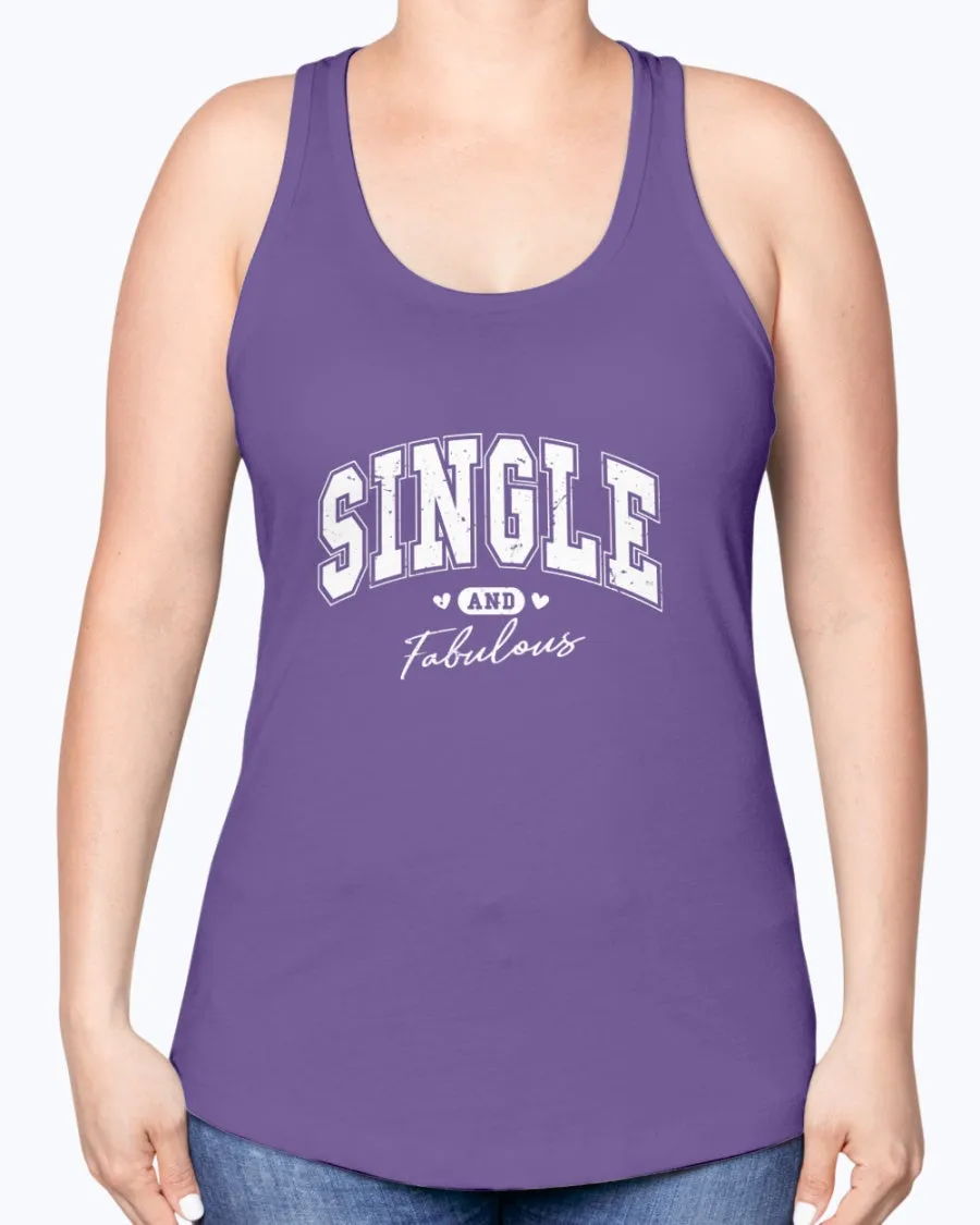Single Fabulous - Ladies Racerback Tank
