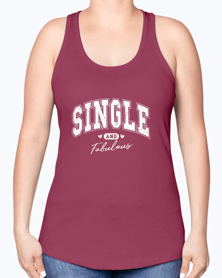 Single Fabulous - Ladies Racerback Tank
