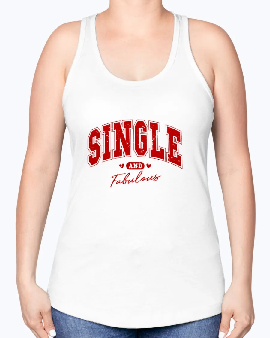 Single Fabulous - Ladies Racerback Tank
