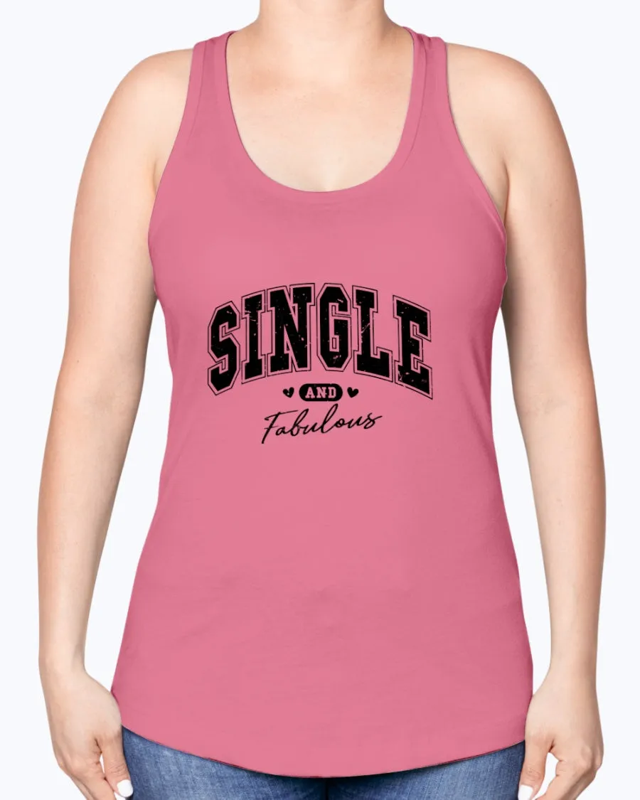 Single Fabulous - Ladies Racerback Tank