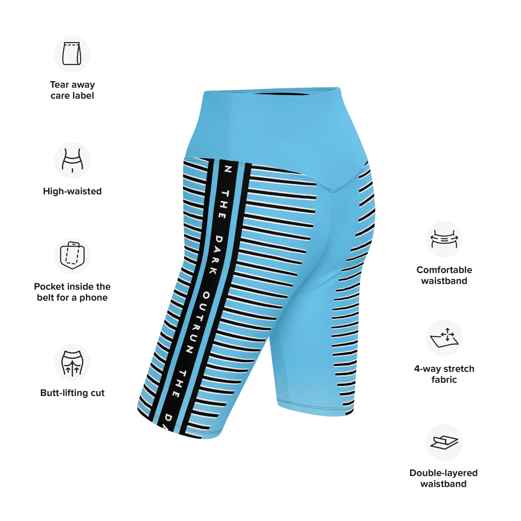 Sky Blue Biker Shorts
