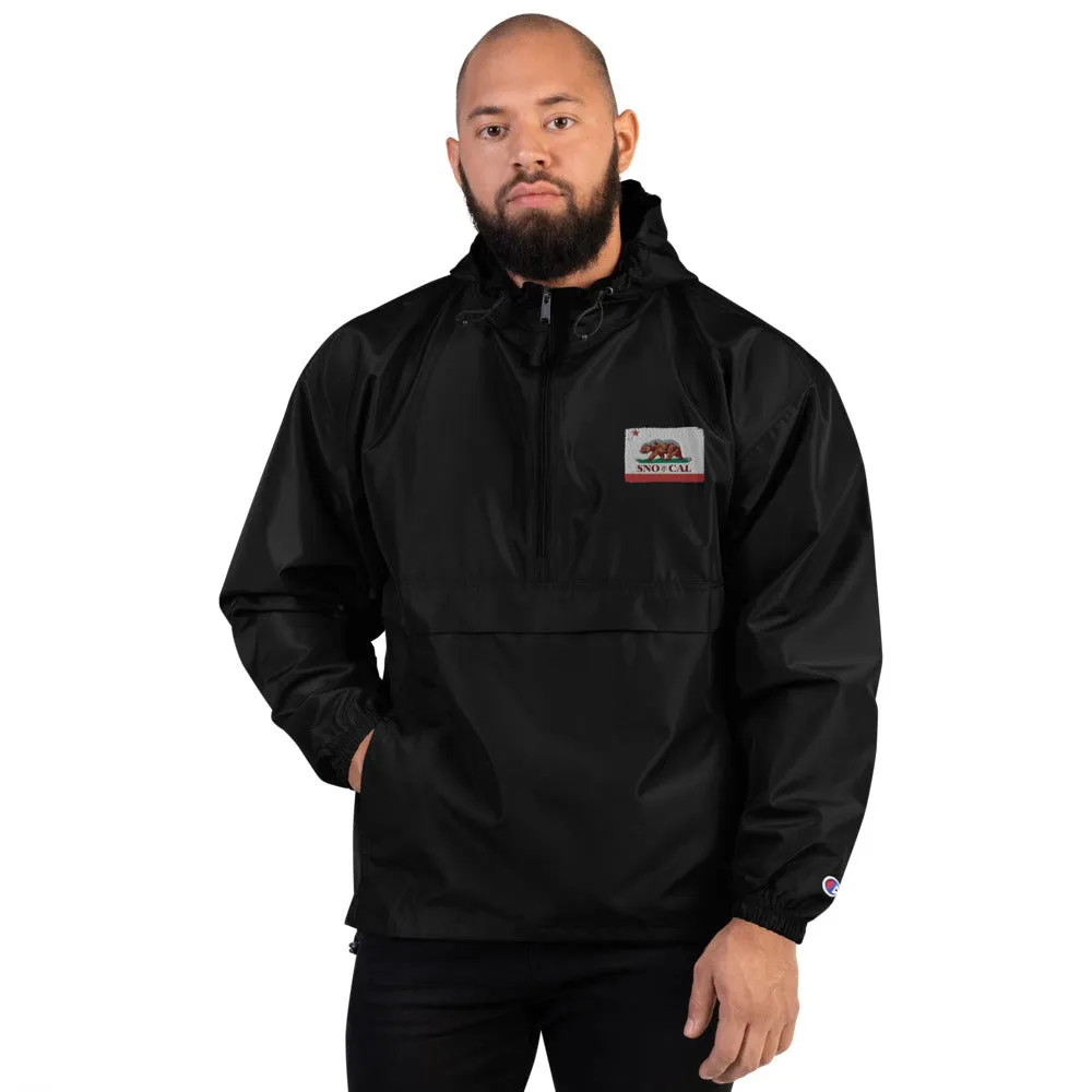 Sno*Cal CA Bear Flag Embroidered Champion Packable Jacket