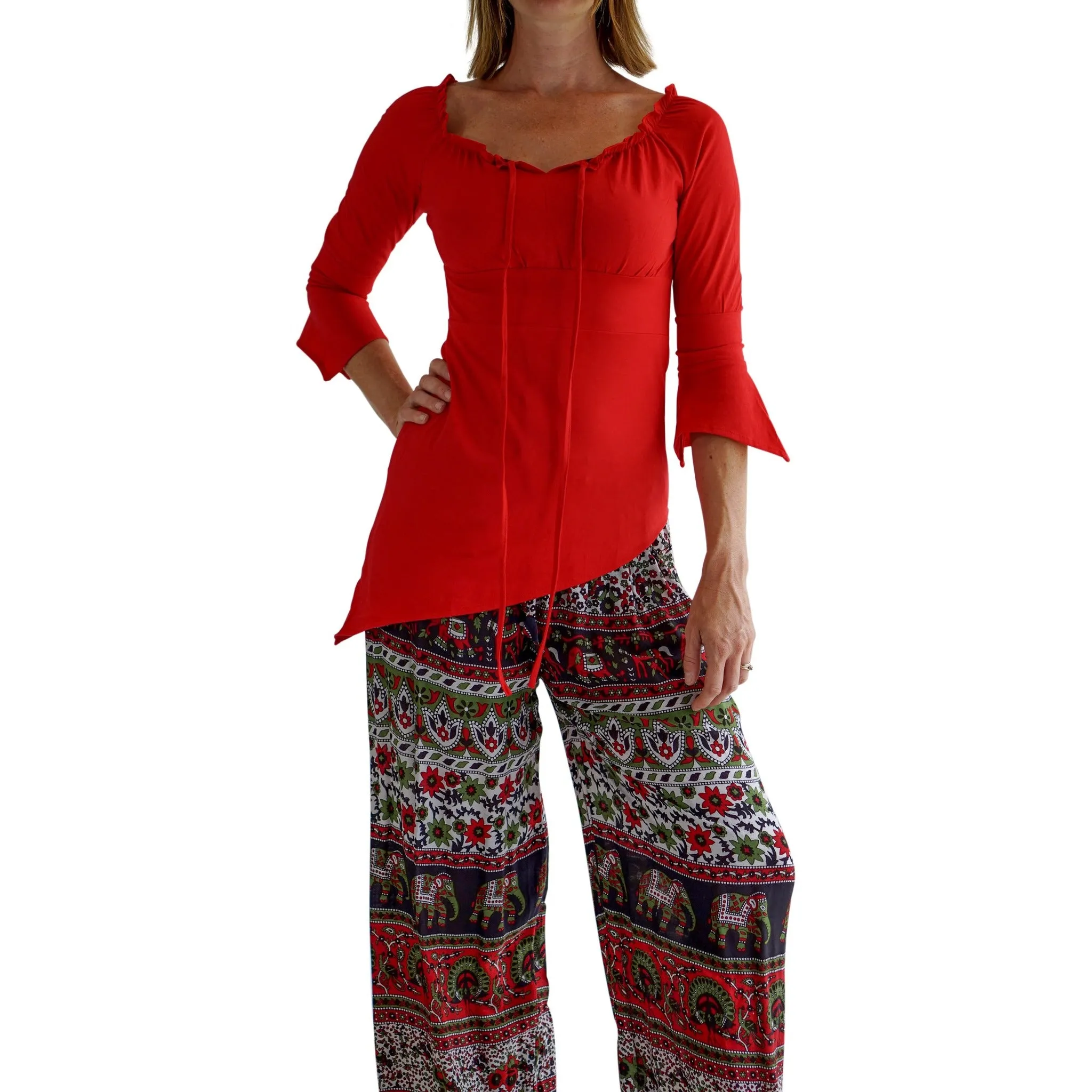 'Spirit' Womens Pirate Shirt - Red