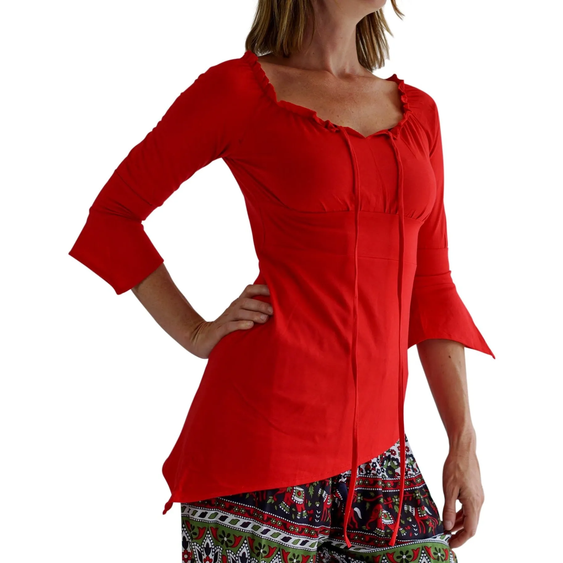 'Spirit' Womens Pirate Shirt - Red