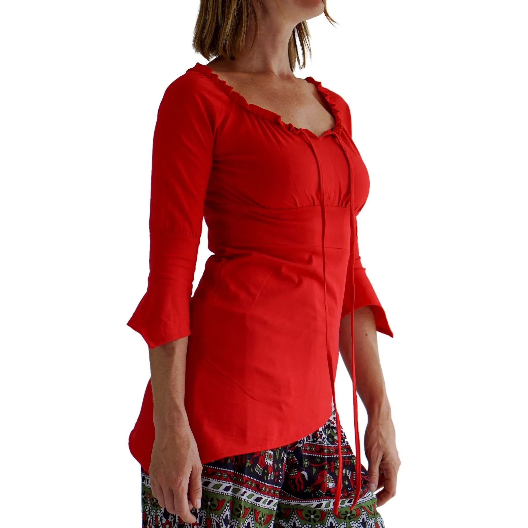 'Spirit' Womens Pirate Shirt - Red