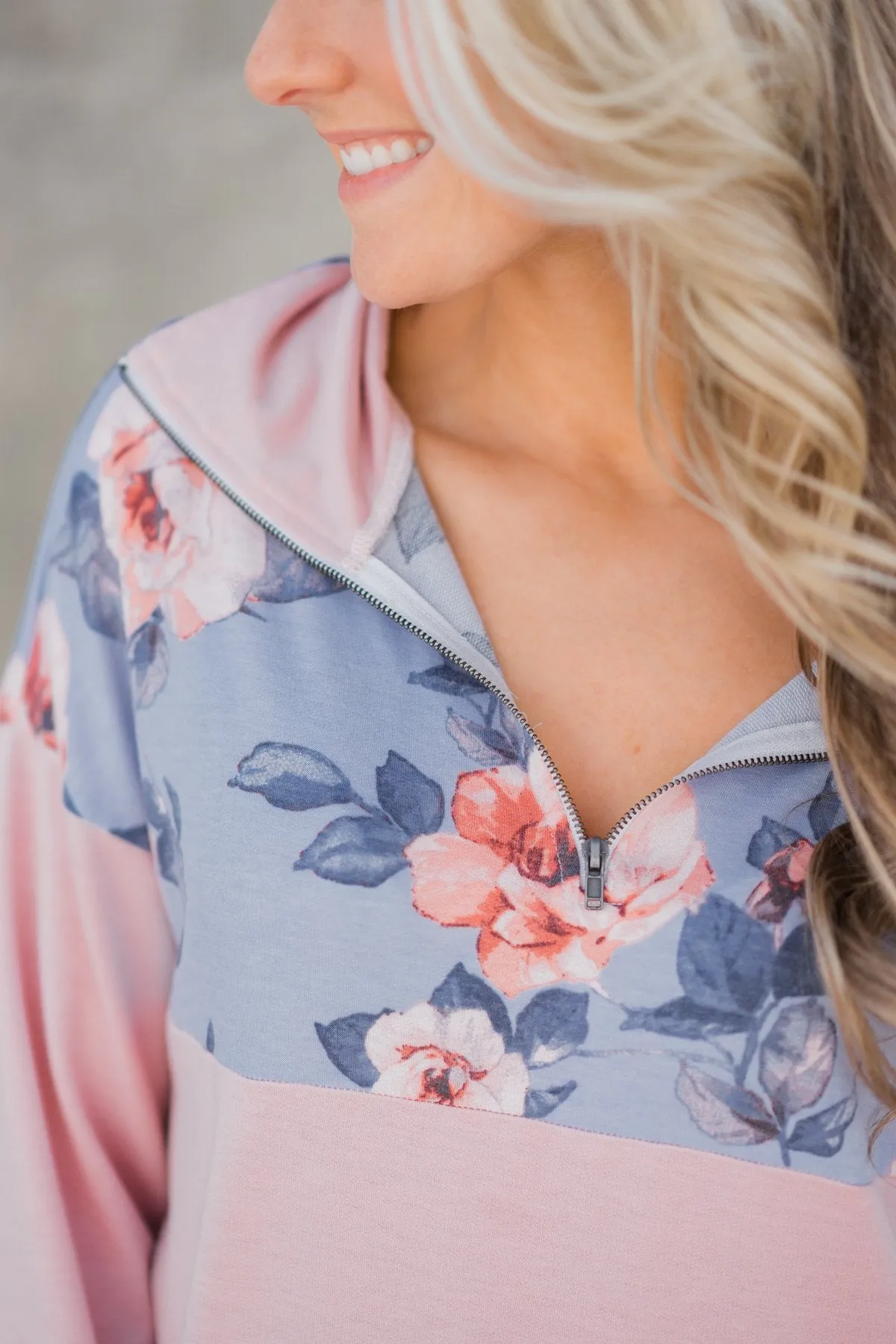 Spring Kissed Blush Floral Pullover