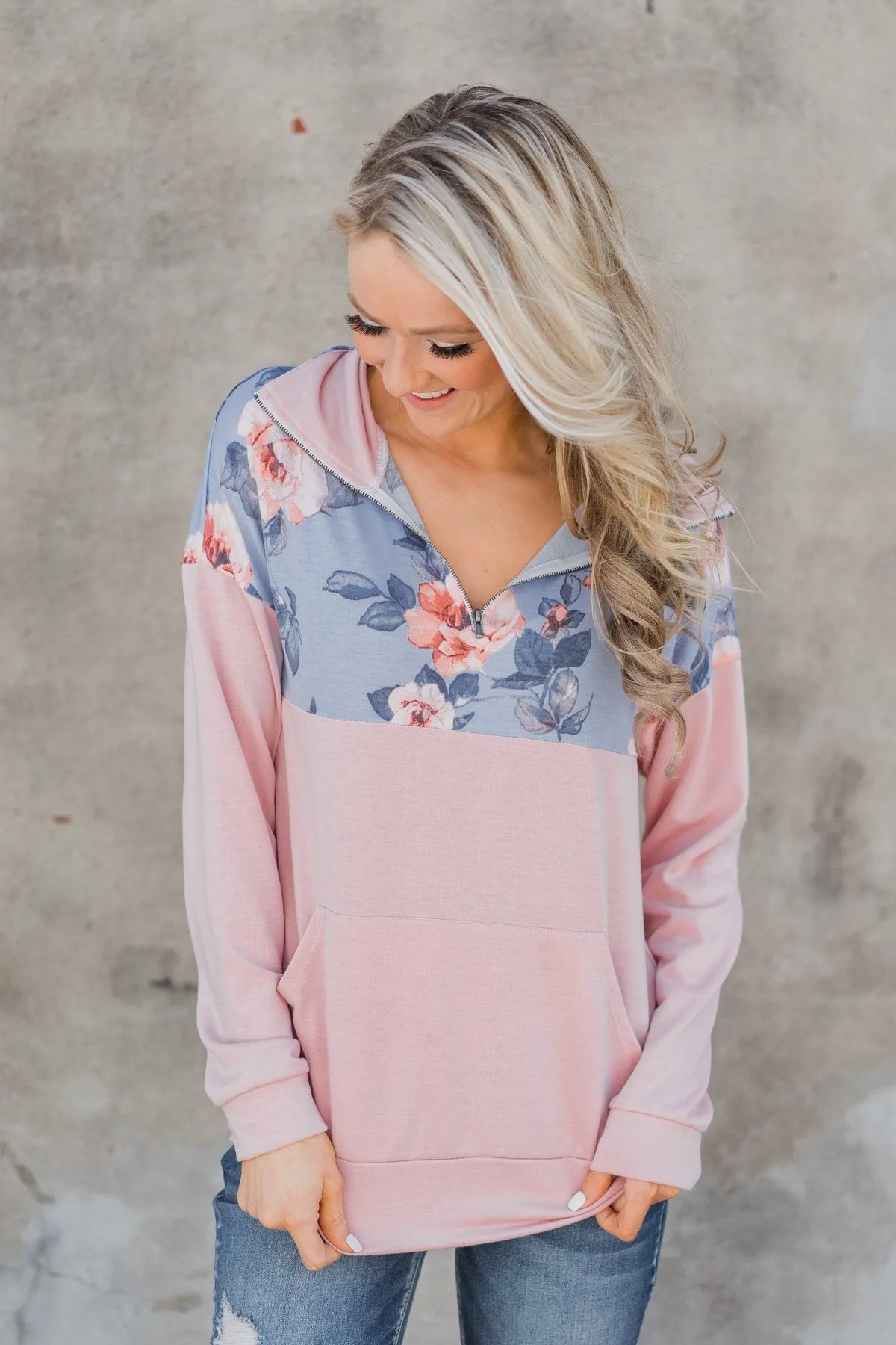 Spring Kissed Blush Floral Pullover