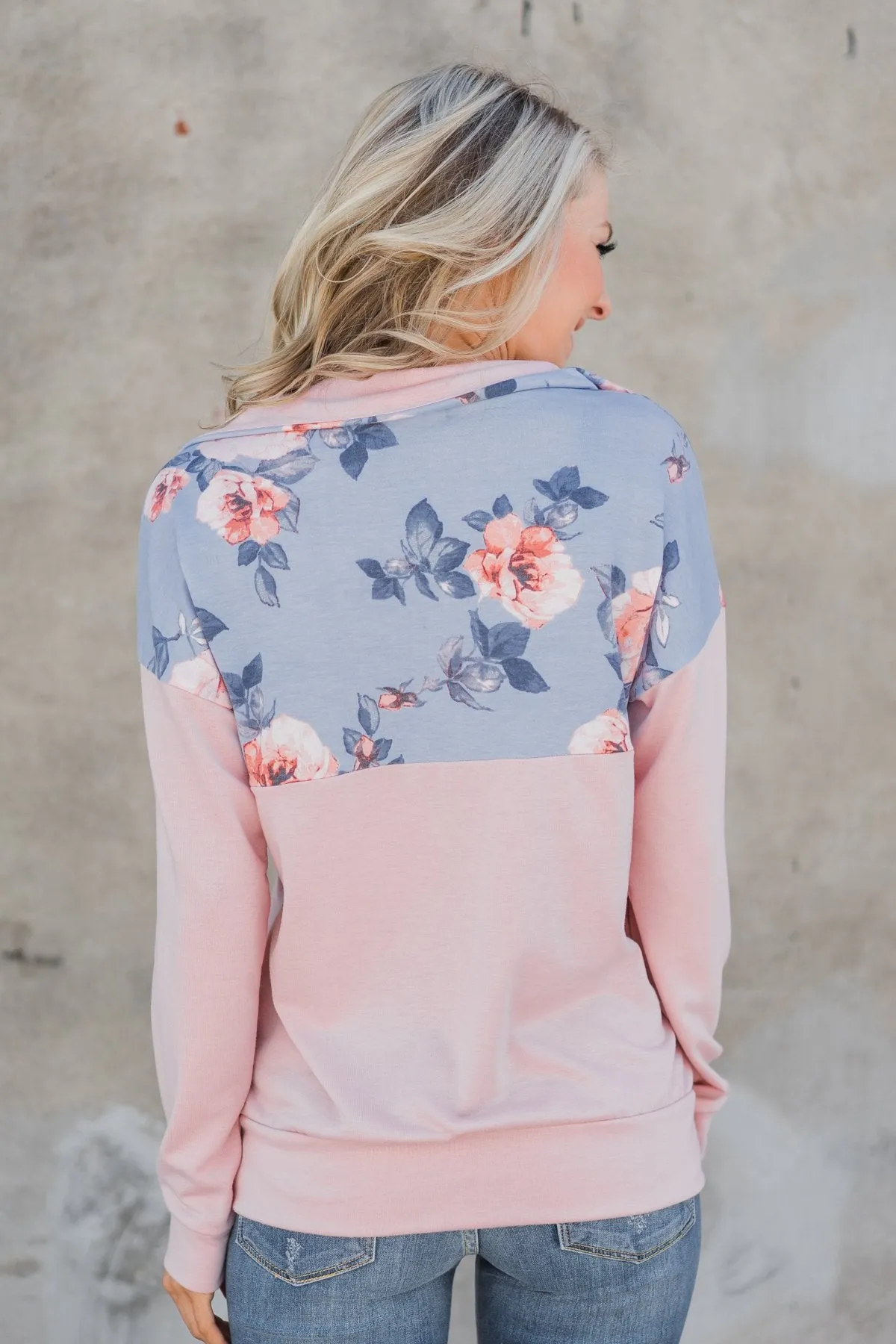 Spring Kissed Blush Floral Pullover