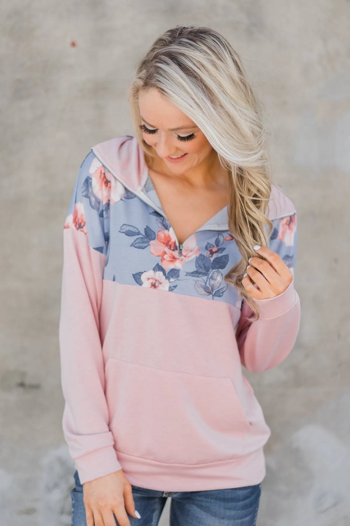 Spring Kissed Blush Floral Pullover