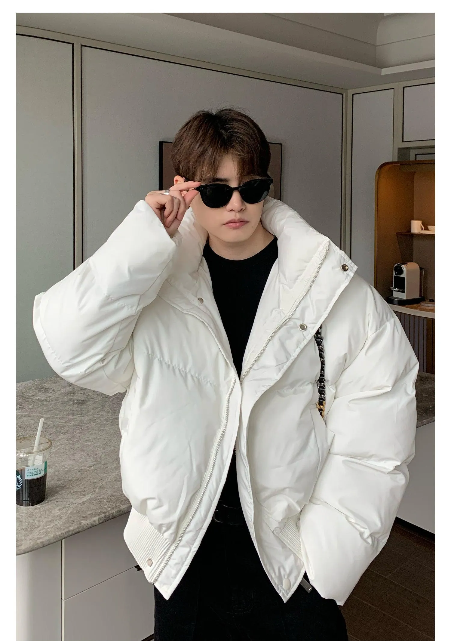 Stand-up Collar Short Padded Jacket
