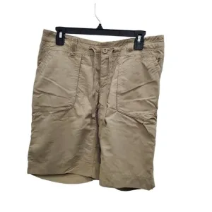 The North Face Womens Khaki Ripstop 10.5&quot; Roll Tab Outside Hiking Shorts 10 Long