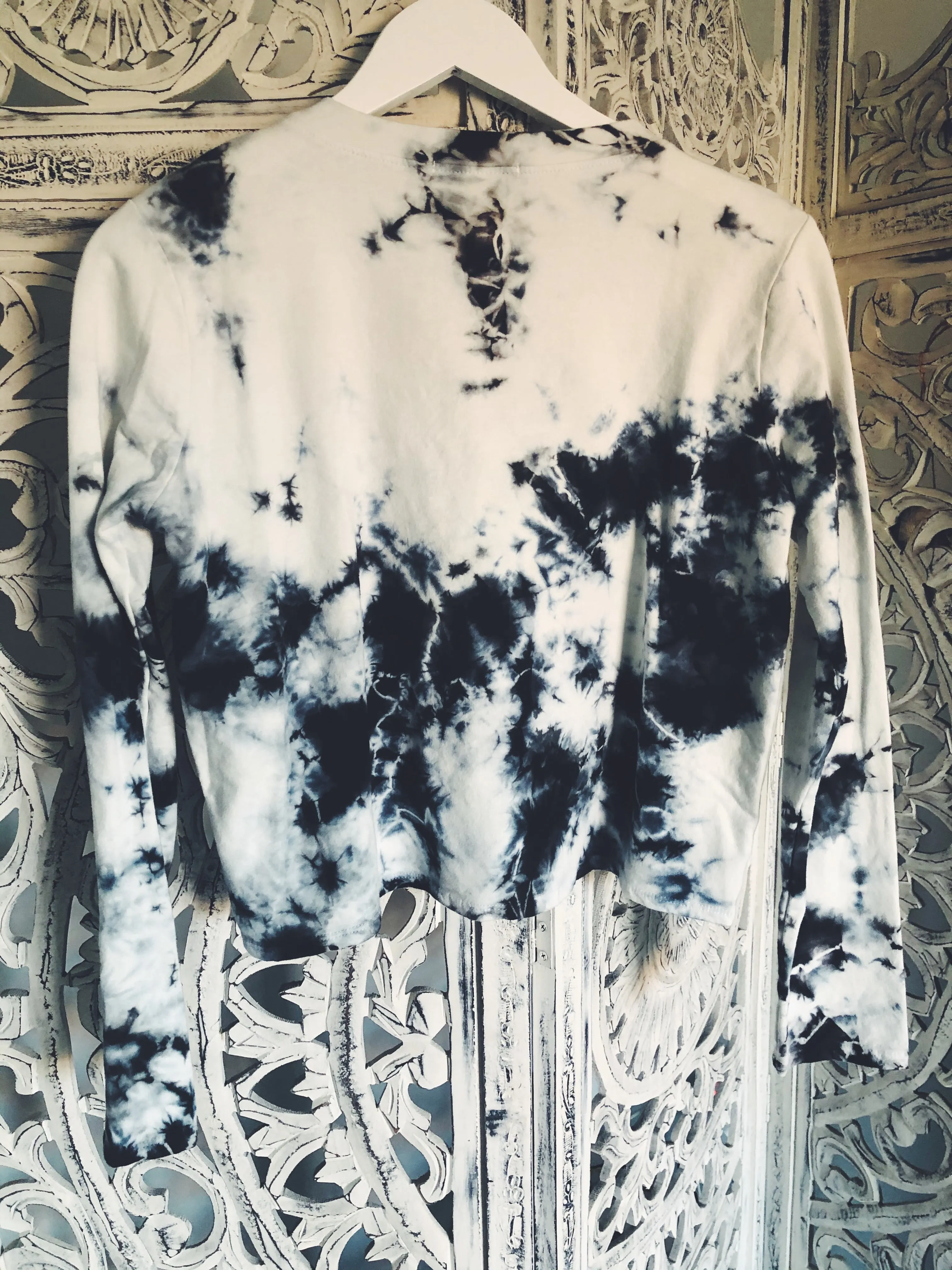 TIE DYE CROP SWEATSHIRT