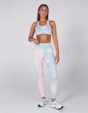 Tie Dye Full Length Tights - Sky