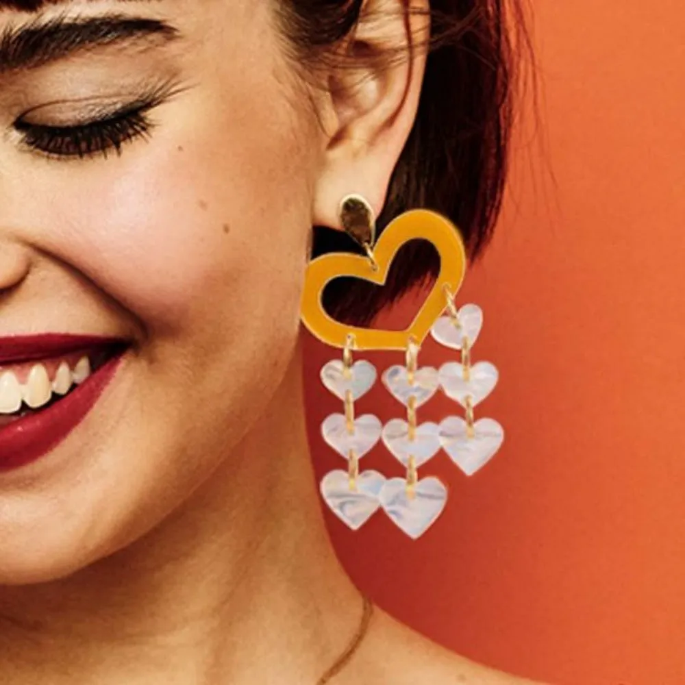 Toolally Heart Chandelier Earrings