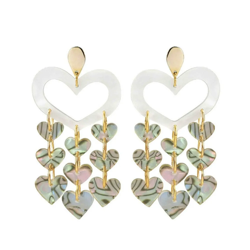 Toolally Heart Chandelier Earrings