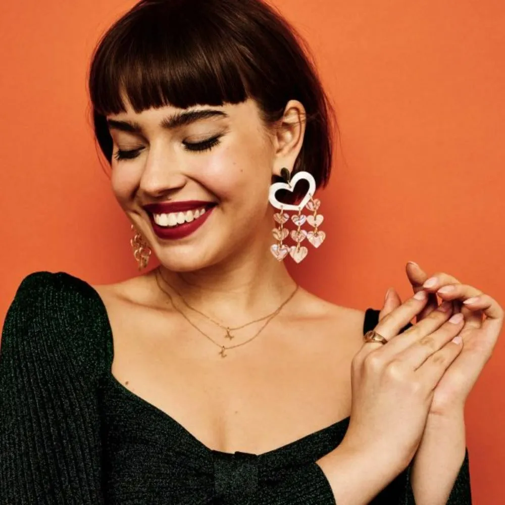 Toolally Heart Chandelier Earrings