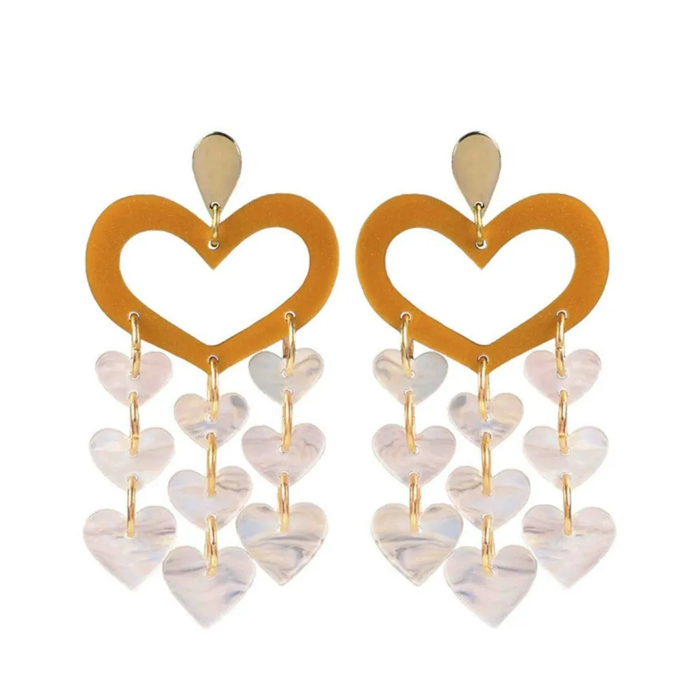 Toolally Heart Chandelier Earrings