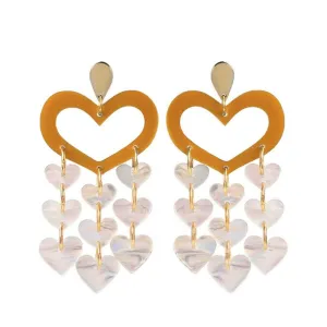 Toolally Heart Chandelier Earrings