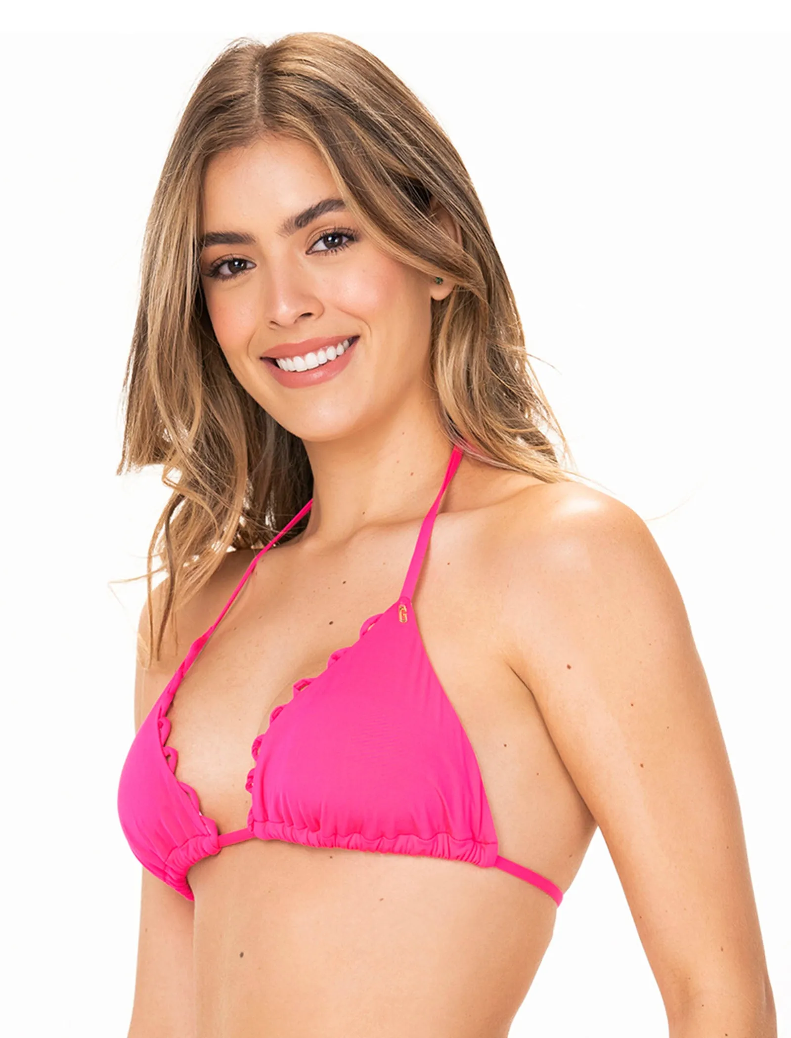 Top 7079 Triangulo- Fucsia