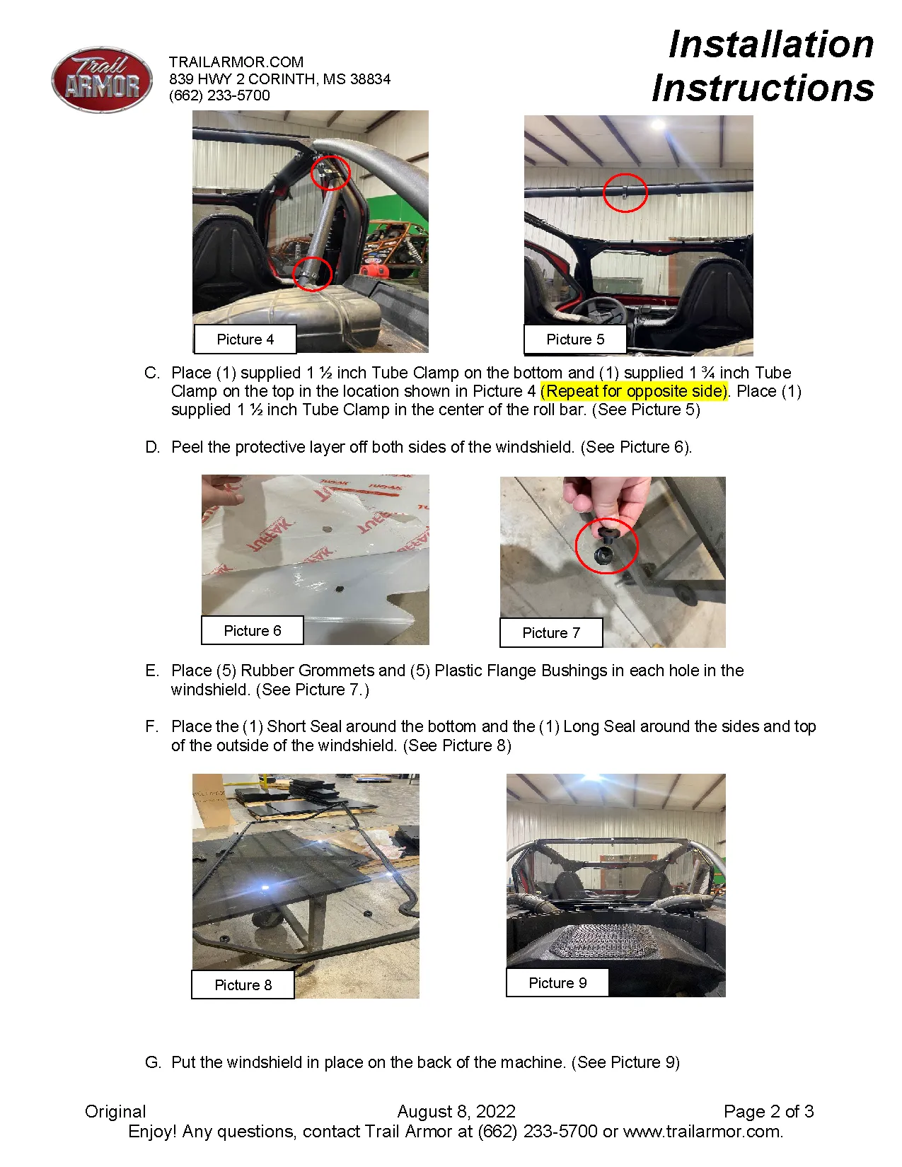 Trail Armor Kawasaki KRX 1000 (Special, Trail, eS, Blackout Editions) Rear Window Dust Shield Kit  2020 - 2025
