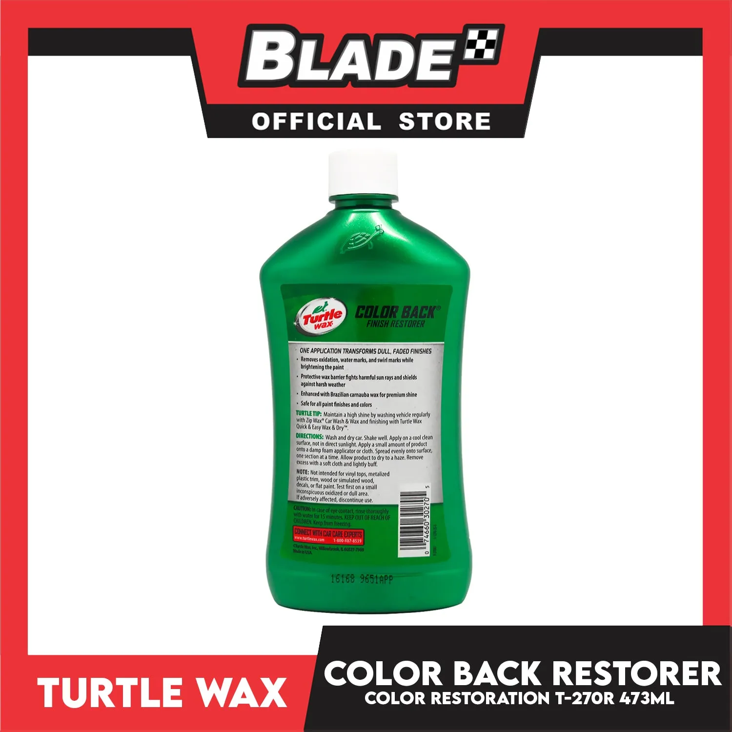 Turtle Wax Renew Color Back Finish Restorer T-270 473ml