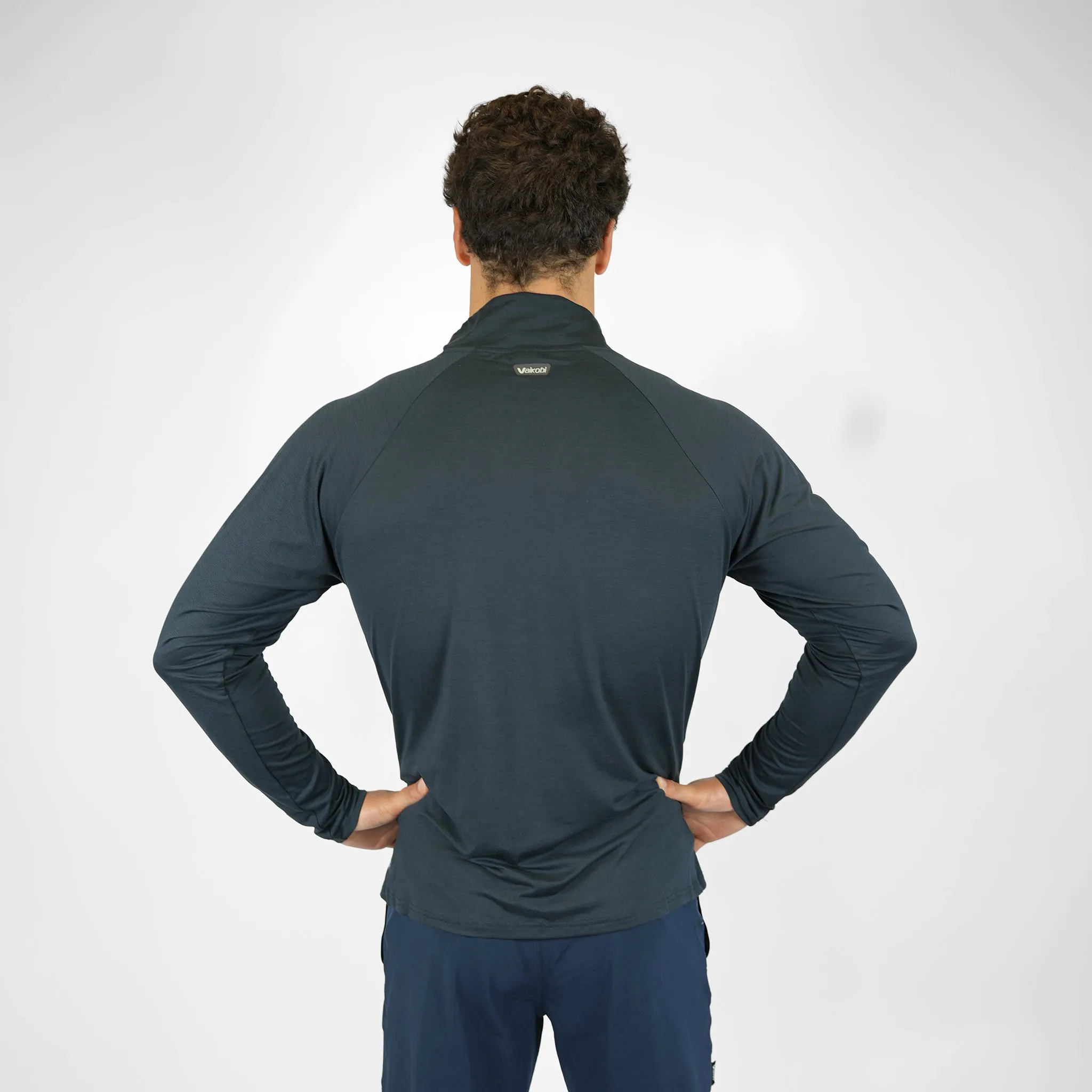 UV Ocean Tech L/S Zip Top - Charcoal