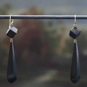 Victorian Gutta Percha Drop Earrings