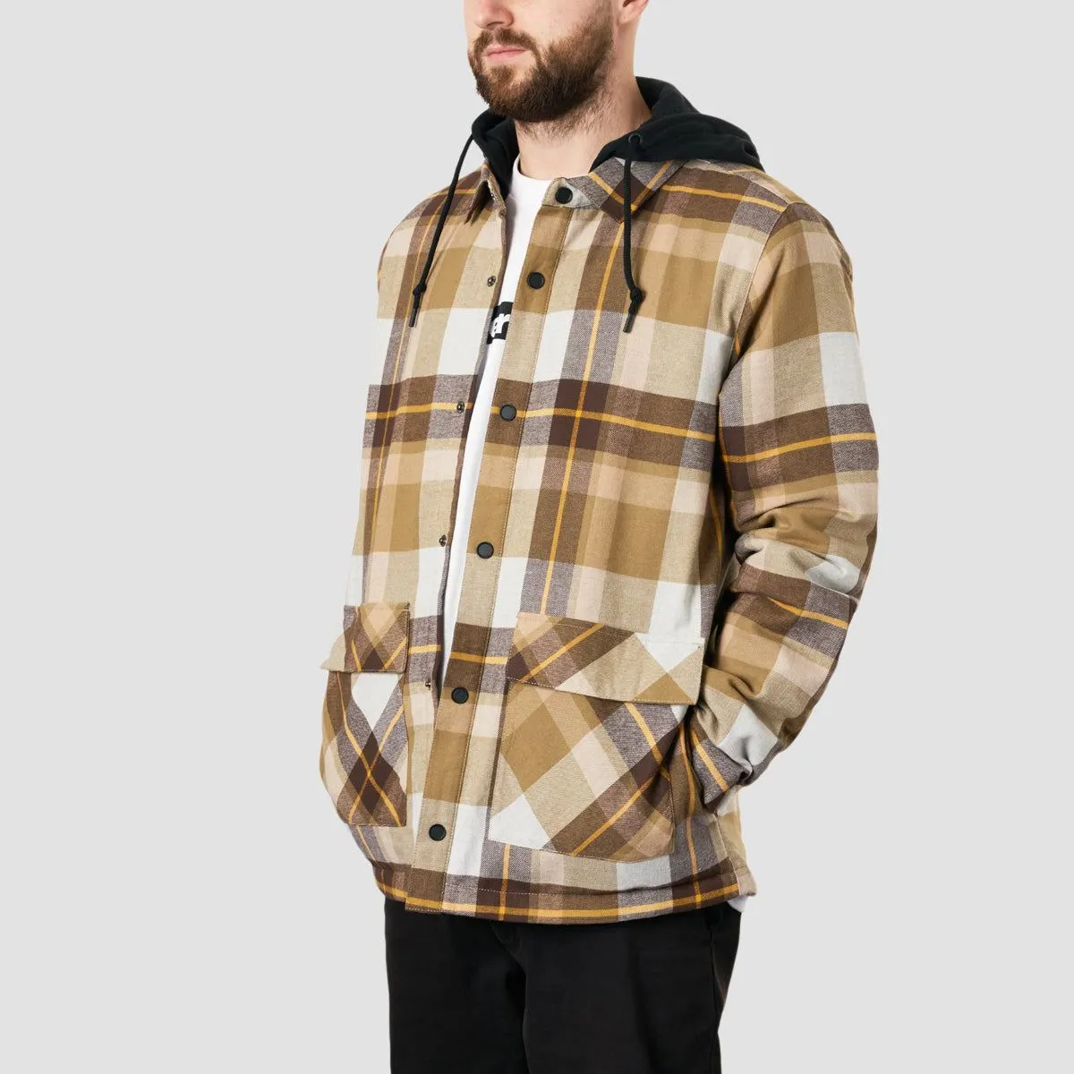 Volcom Insulated Riding Flannel Jacket Khakiest