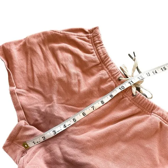 Vuori Sunnyside Pull On Cotton Drawstring Relaxed Mini Shorts Burnt Clay Large